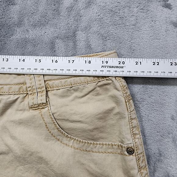 Vintage Faded Glory Skort Womens 20W Tan Cargo Mini Skirt Shorts Stretch Outdoor - Picture 8 of 10